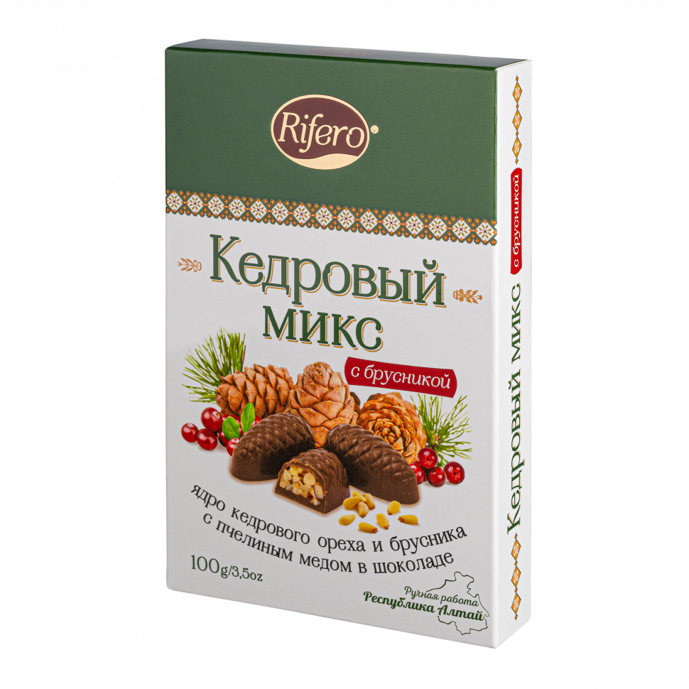  Риф и ко Конфеты "Кедровый микс БРУСНИКА" 100г    в Липецке