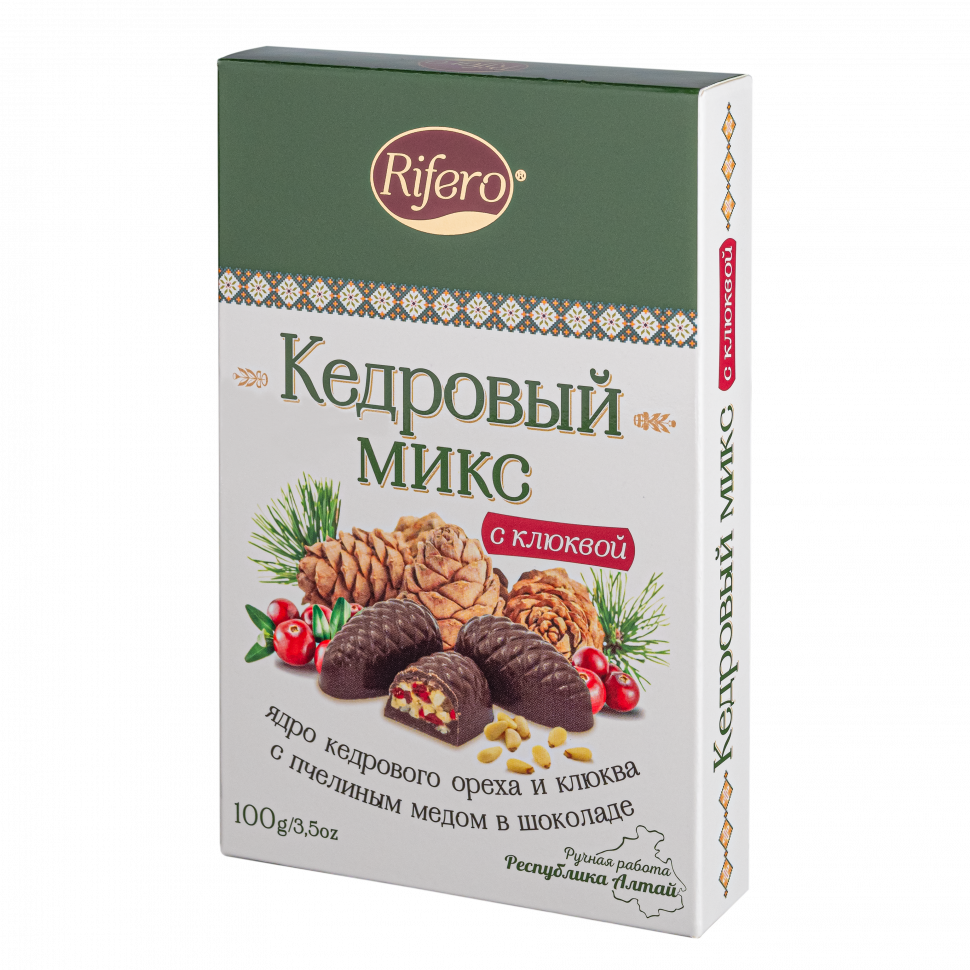  Риф и ко Конфеты "Кедровый микс КЛЮКВА" 100г     в Липецке