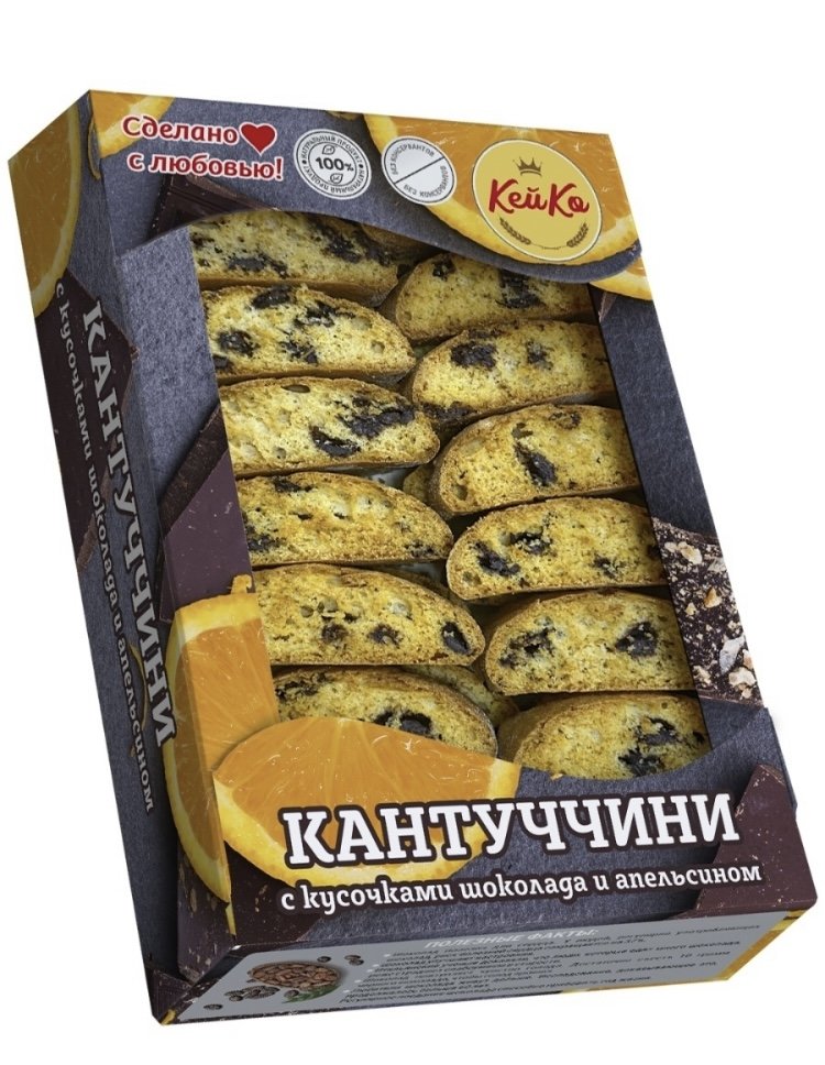  Кей Ко Кантуччини с кусочками шоколада и апельсином, 200г   в Липецке