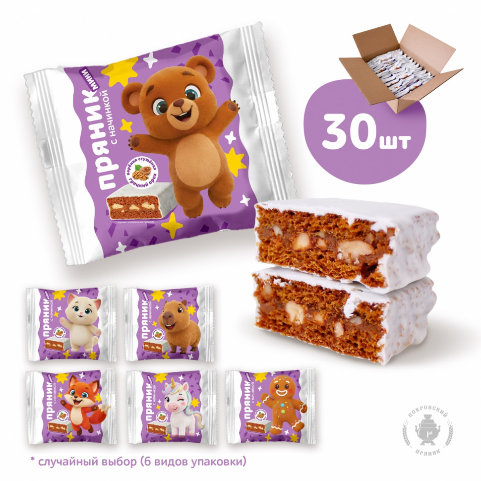  Пряник МИНИ  коробка (30шт по 60г) в Липецке